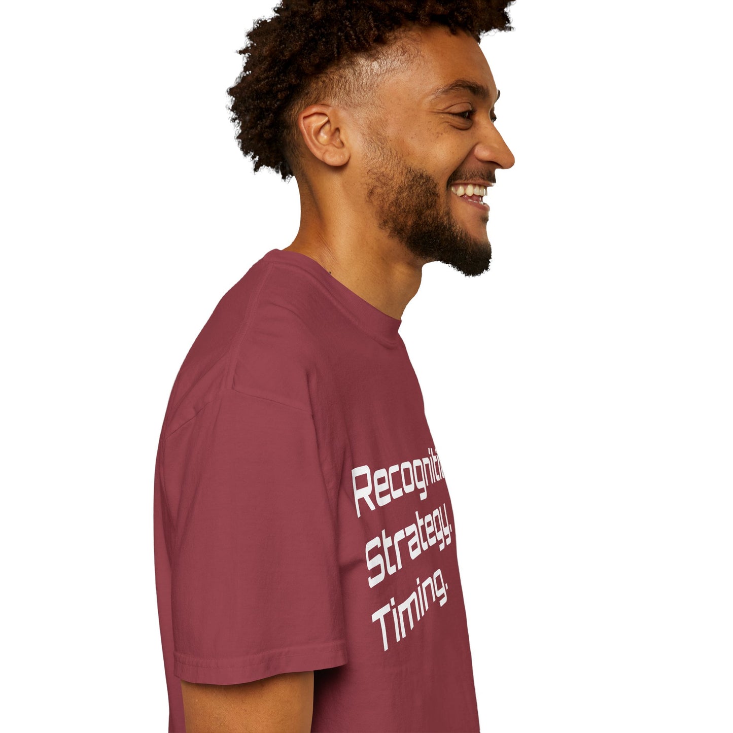 "Recognition. Strategy. Timing." Tee