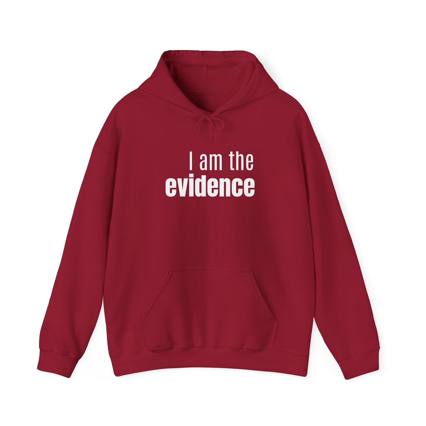 "I Am the Evidence" Hooded Sweatshirt