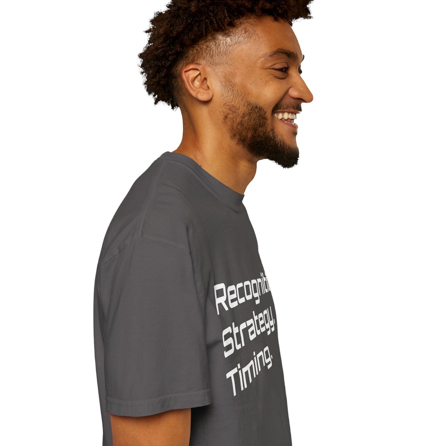 "Recognition. Strategy. Timing." Tee