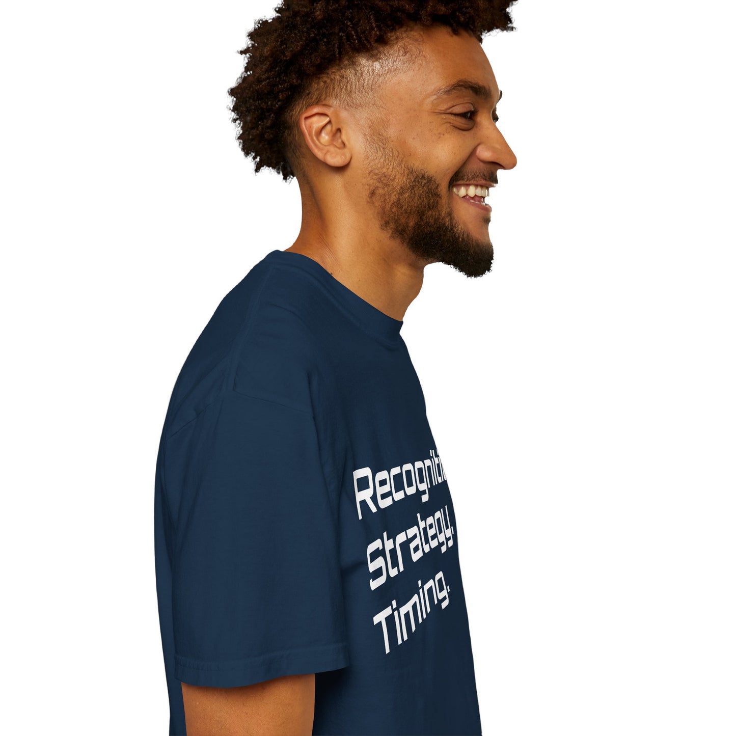 "Recognition. Strategy. Timing." Tee