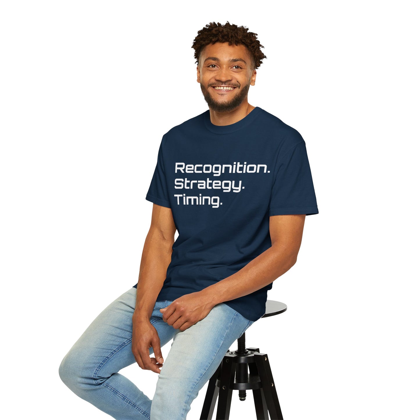 "Recognition. Strategy. Timing." Tee