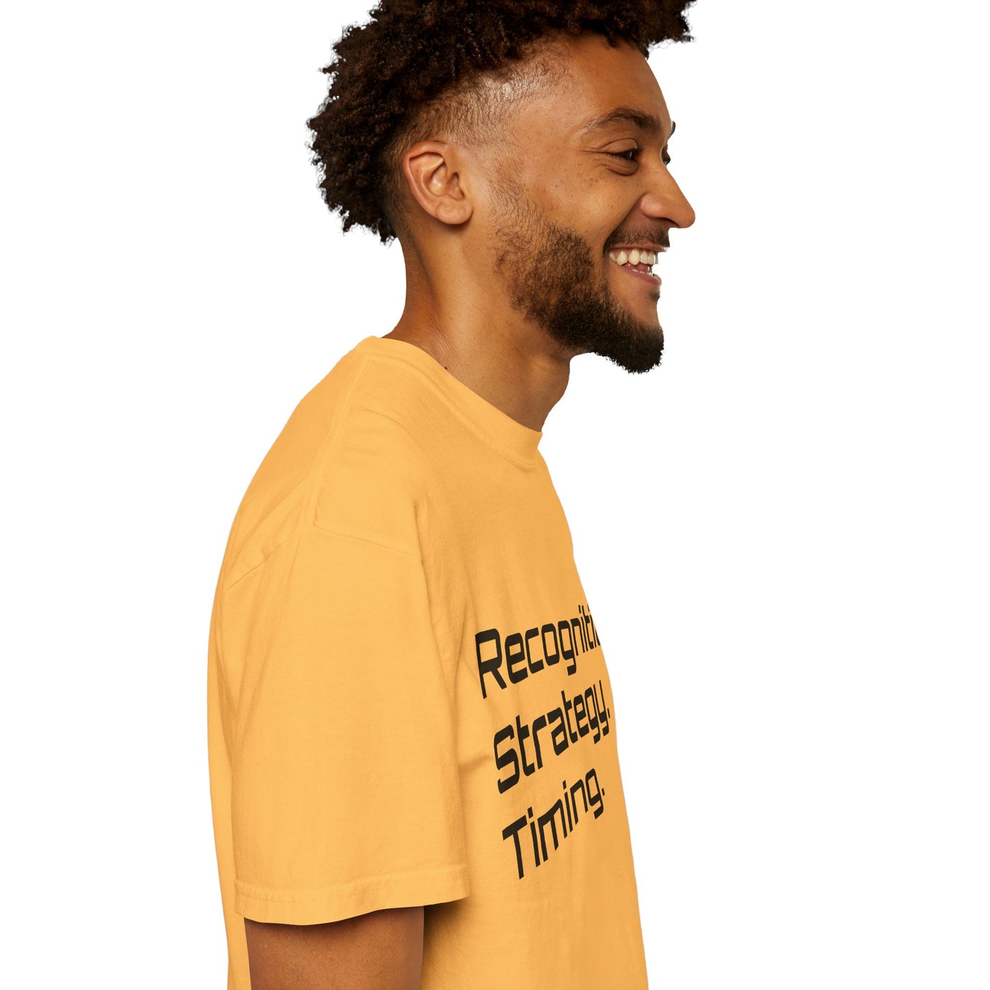 "Recognition. Strategy. Timing." Tee