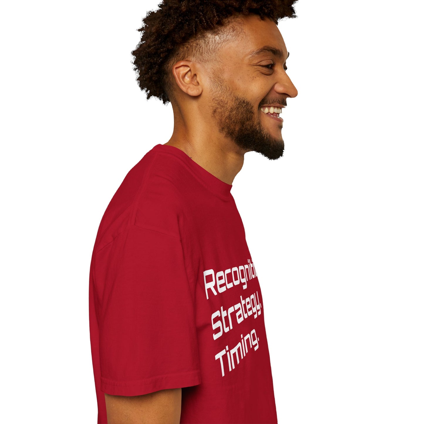 "Recognition. Strategy. Timing." Tee