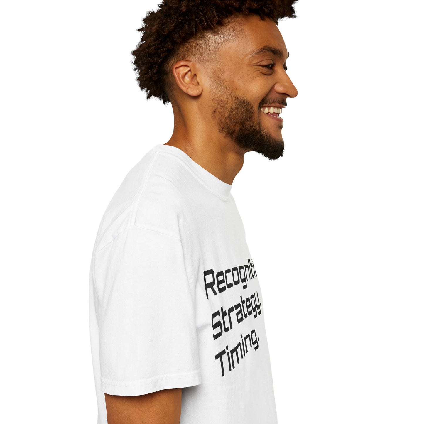 "Recognition. Strategy. Timing." Tee
